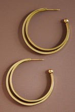Load image into Gallery viewer, Mia Accessories - 18K Gold PVD Plated Waterproof Stainless Steel Hoop Earrings - 7132
