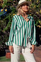 Load image into Gallery viewer, Urban Daizy - Oversized Stripe Button Down Collared Shirt
