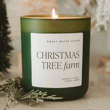 Load image into Gallery viewer, Sweet Water Decor - Christmas Tree Farm 15 oz Matte Soy Candle- Home Decor
