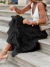 Load image into Gallery viewer, UZ Wholesale Store - A-Line High Waisted Solid Color Tulle Skirts Bottoms
