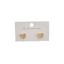 Load image into Gallery viewer, Pretty Simple - Heart of Pearls Stud Earrings - WATERPROOF
