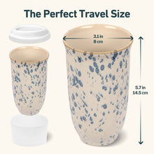 Load image into Gallery viewer, Nova Ceramics Travel Mugs - Orchid Ceramic Travel Mug – 16oz with Lid &amp; Sleeve
