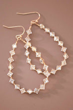 Load image into Gallery viewer, Mia Accessories - Wire Wrapped Zircon Crystal Teardrop Earrings - 7283

