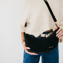 Load image into Gallery viewer, Pretty Simple - Paige Structured Suede Woven Crossbody
