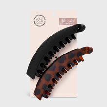 Load image into Gallery viewer, KITSCH - Banana Clips 2pc Set - Black &amp; Tort
