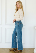 Load image into Gallery viewer, ARTEMIS VINTAGE - DUAL ACCENT CROSSOVER CUFF STRAIGHT LEG JEANS
