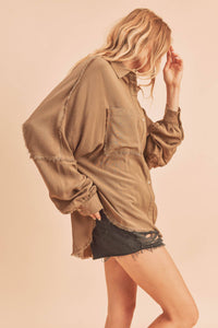 879AK Delilah Shirt: Black / L / Top