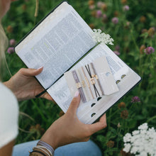 Load image into Gallery viewer, K'lani hair tie bracelets - "Faith" Warm Neutrals with Gold Cross Hair Tie Bracelets
