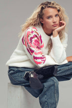 Load image into Gallery viewer, Urban Daizy - Sequin Floral Fuzzy Knit Sweater
