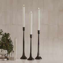 Load image into Gallery viewer, Sweet Water Decor - Black Cast Iron Taper Candle Holders, Set of 3 - Home Decor
