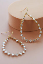 Load image into Gallery viewer, Mia Accessories - Wire Wrapped Zircon Crystal Teardrop Earrings - 7283
