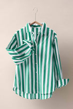 Load image into Gallery viewer, Urban Daizy - Oversized Stripe Button Down Collared Shirt
