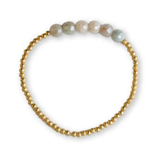 Load image into Gallery viewer, Lenny &amp; Eva - Gilded Gold Beaded Bracelets-Row, Amazonite
