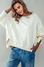 Load image into Gallery viewer, ORGANIC PIGMENT WASHED SWEATSHIRT TOP: CHARCOAL / S-2/M-2/L-2
