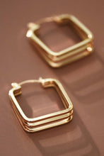 Load image into Gallery viewer, Mia Accessories - 18K Gold Plated Waterproof Stainless Steel Hoop Earrings - 7100
