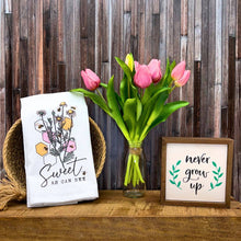 Load image into Gallery viewer, Driftless Studios - Sweet As Can Bee Hexagons Tea Towels Spring Bee Decorations
