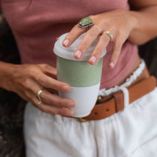 Load image into Gallery viewer, Nova Ceramics Travel Mugs - Sage Green Ceramic Travel Mug – 12oz Reusable Cup
