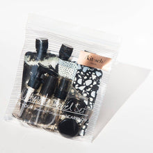 Load image into Gallery viewer, Refillable Ultimate Travel 11pc Set - Black &amp; Ivory
