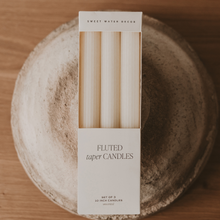 Load image into Gallery viewer, Sweet Water Decor - Fluted Taper Candles, Set of 3 - Home Decor &amp; Gifts
