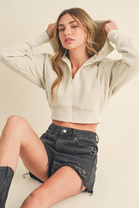 AEMI + CO - 5107DK Deva Cropped Hooded Jacket 6