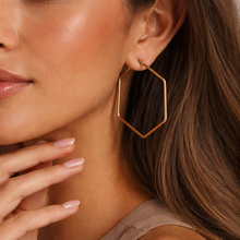 Load image into Gallery viewer, Mia Accessories - 18K Gold Plated Waterproof Stainless Steel Hoop Earrings - 7151
