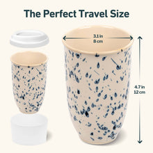 Load image into Gallery viewer, Nova Ceramics Travel Mugs - Orchid Ceramic Travel Mug – 12oz with Lid &amp; Sleeve

