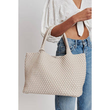 Load image into Gallery viewer, Moda Luxe - Solana Woven Vegan Leather Tote

