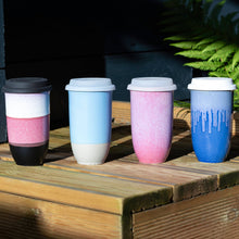 Load image into Gallery viewer, Nova Ceramics Travel Mugs - Astral Bloom Ceramic Travel Mug – 16oz Reusable Cup
