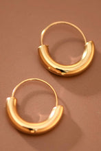 Load image into Gallery viewer, Mia Accessories - 18K Gold Plated Waterproof Stainless Steel Hoop Earrings - 7770
