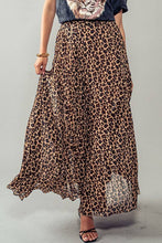 Load image into Gallery viewer, LEOPARD ANIMAL PRINT PLEATED MIDI SKIRT: LEOPARD / S-2/M-2/L-2
