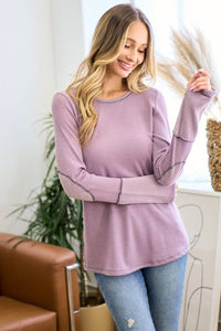 LMT3426-Sweet creature thermo top: MOCHA / M