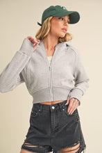 Load image into Gallery viewer, AEMI + CO - 5107DK Deva Cropped Hooded Jacket 6
