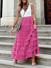 Load image into Gallery viewer, UZ Wholesale Store - A-Line High Waisted Solid Color Tulle Skirts Bottoms
