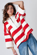 Load image into Gallery viewer, Urban Daizy - Breezy Striped Pullover Top

