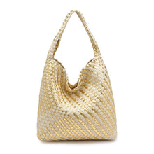 Load image into Gallery viewer, Moda Luxe - Ellery Mixed Material Woven Hobo
