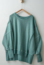 Load image into Gallery viewer, ORGANIC PIGMENT WASHED SWEATSHIRT TOP : TOMATO CREAM / S-2/M-2/L-2
