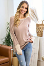 Load image into Gallery viewer, LMT3426-Sweet creature thermo top: MOCHA / M
