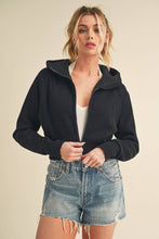 Load image into Gallery viewer, AEMI + CO - 5107DK Deva Cropped Hooded Jacket 6
