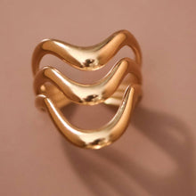Load image into Gallery viewer, Mia Accessories - 18K Gold Plated Waterproof Stainless Steel Ring - 7855
