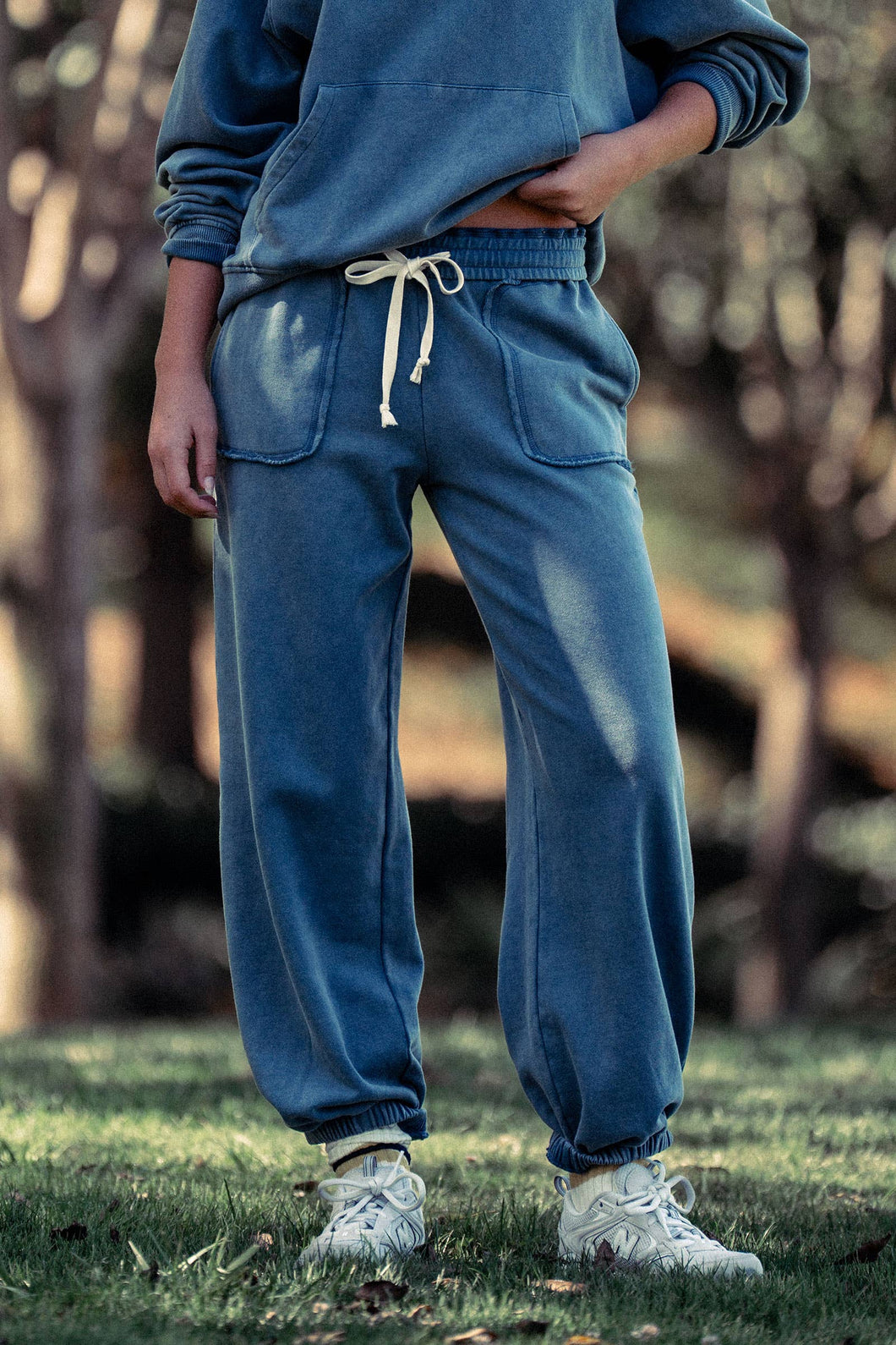 Urban Daizy - Wide Leg Cotton Blend Jogger Sweatpants