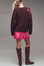 Load image into Gallery viewer, Urban Daizy - Sequin Floral Fuzzy Knit Sweater
