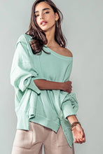 Load image into Gallery viewer, ORGANIC PIGMENT WASHED SWEATSHIRT TOP : TOMATO CREAM / S-2/M-2/L-2
