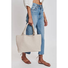 Load image into Gallery viewer, Moda Luxe - Solana Woven Vegan Leather Tote
