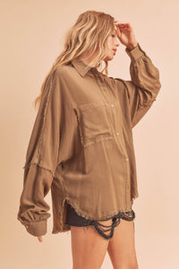 879AK Delilah Shirt: Black / L / Top