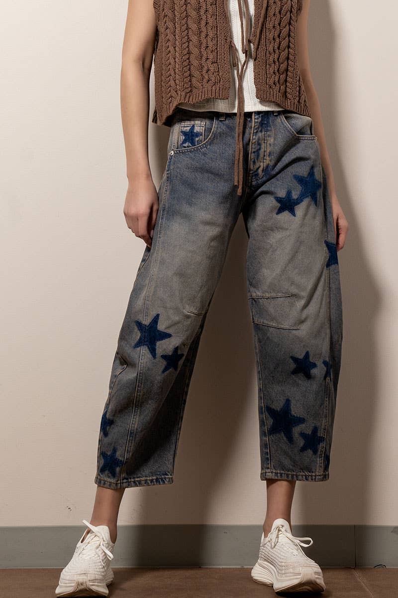 Urban Daizy - Sea of Stars Barrel Jeans