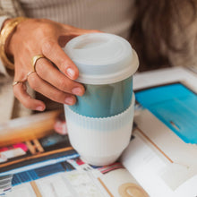 Load image into Gallery viewer, Nova Ceramics Travel Mugs - Lagoon Ceramic Travel Cup – 16oz with Lid &amp; Sleeve

