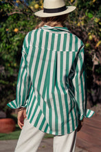 Load image into Gallery viewer, Urban Daizy - Oversized Stripe Button Down Collared Shirt

