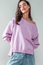 Load image into Gallery viewer, ORGANIC PIGMENT WASHED SWEATSHIRT TOP : TOMATO CREAM / S-2/M-2/L-2
