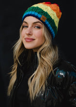 Load image into Gallery viewer, Classic Rainbow Stripe Beanie
