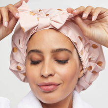 Load image into Gallery viewer, KITSCH - Luxury Shower Cap - Blush Dot

